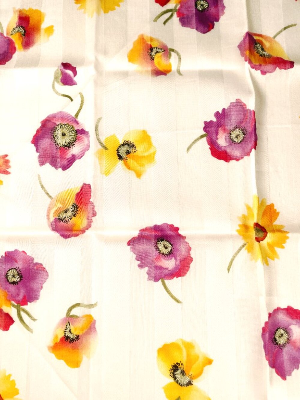 NWT Yves Saint Laurent Floral Scarf - Picture 9 of 15